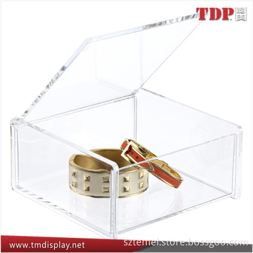 Acrylic Square Hinged-Lid Box